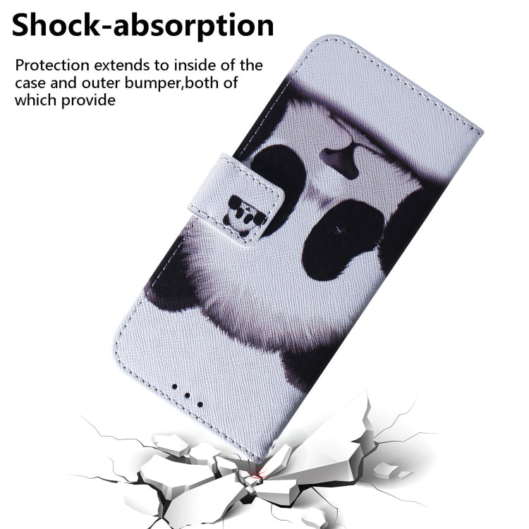 For TCL 408 Coloured Drawing Flip Leather Phone Case(Panda) - More Brand by buy2fix | Online Shopping UK | buy2fix