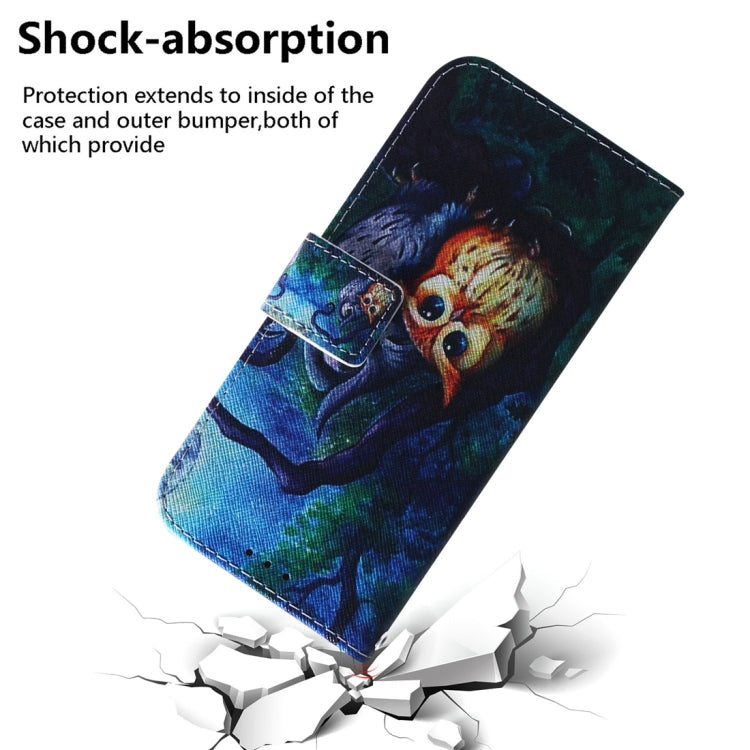 For Xiaomi Redmi 12C / 11A Coloured Drawing Flip Leather Phone Case(Oil Painting Owl) - Xiaomi Cases by buy2fix | Online Shopping UK | buy2fix