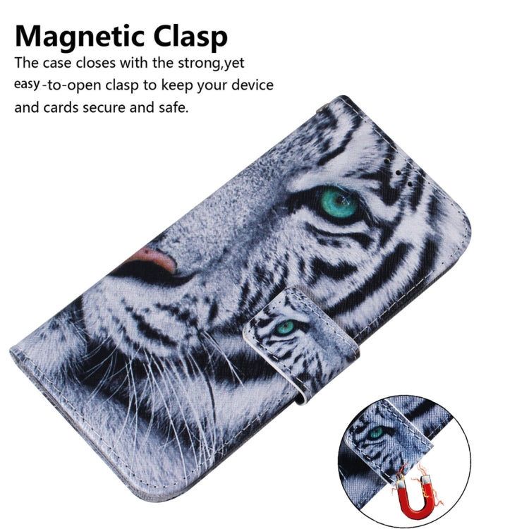 For Xiaomi Redmi 12C / 11A Coloured Drawing Flip Leather Phone Case(Tiger) - Xiaomi Cases by buy2fix | Online Shopping UK | buy2fix