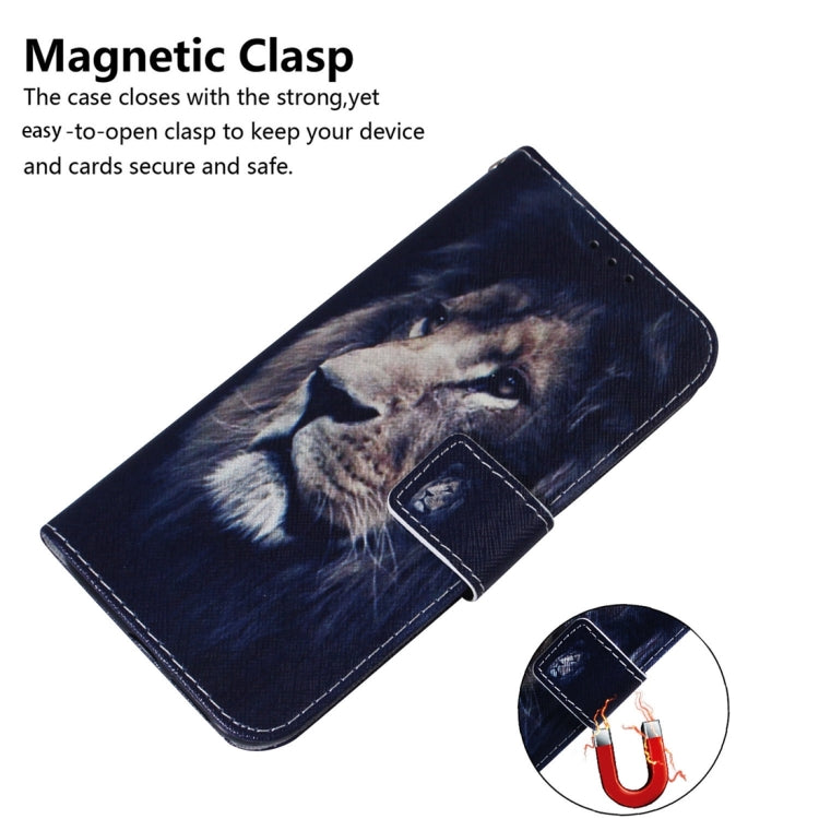 For Xiaomi Redmi 12C / 11A Coloured Drawing Flip Leather Phone Case(Lion) - Xiaomi Cases by buy2fix | Online Shopping UK | buy2fix