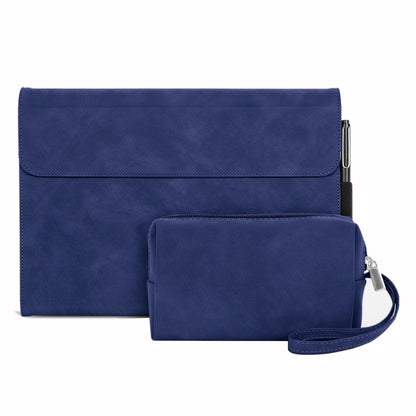 For Microsoft Surface Pro X Sheepskin All-Inclusive Shockproof Protective Case with Power Bag(Blue) - Others by buy2fix | Online Shopping UK | buy2fix