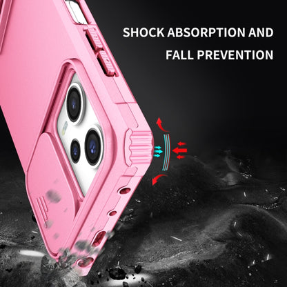 For Xiaomi Redmi Note 12 Pro 5G / Poco X5 Pro Stereoscopic Holder Sliding Camshield Phone Case(Pink) - Note 12 Pro Cases by buy2fix | Online Shopping UK | buy2fix