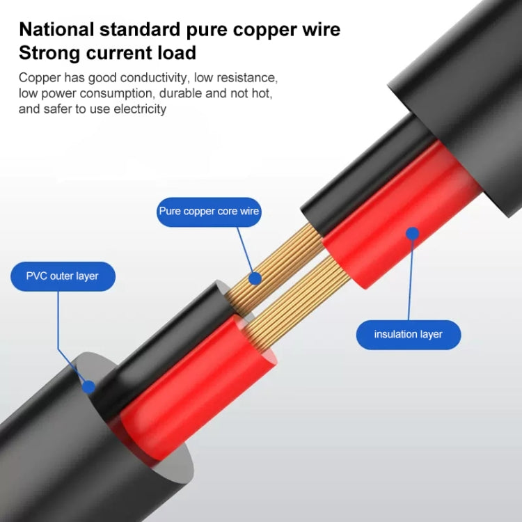 0.37m 3 in 1 DC Female to DC Male Power Connection Extension Cable - Security by buy2fix | Online Shopping UK | buy2fix