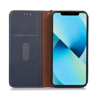 For Motorola ThinkPhone 5G KHAZNEH Nappa Top Layer Cowhide Leather Phone Case(Blue) - Motorola Cases by buy2fix | Online Shopping UK | buy2fix