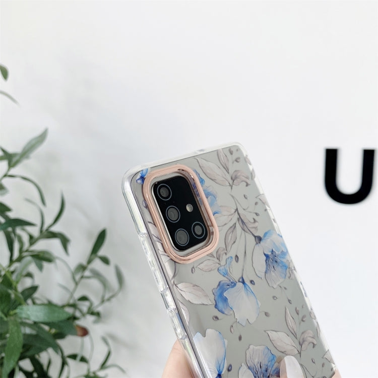 For Samsung Galaxy A34 5G High Translucent Electroplating Flower Pattern TPU + PC Phone Case(Cherry Blossoms) - Galaxy Phone Cases by buy2fix | Online Shopping UK | buy2fix