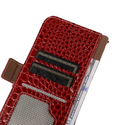 For Google Pixel 8 Pro Crocodile Top Layer Cowhide Leather Phone Case(Red) - Google Cases by buy2fix | Online Shopping UK | buy2fix