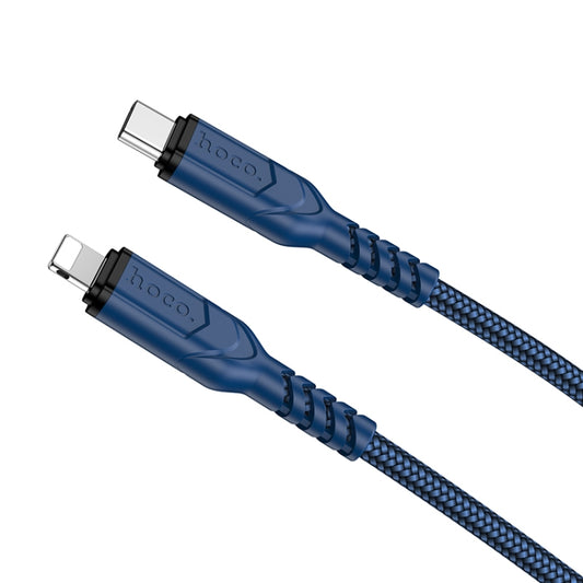 hoco X59 Victory PD 20W USB-C / Type-C to 8 Pin Charging Data Dable, Length:1m(Blue) - 2 in 1 Cable by hoco | Online Shopping UK | buy2fix