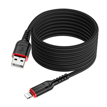 hoco X59 Victory 2.4A USB to 8 Pin Charging Data Dable, Length:2m(Black) - Normal Style Cable by hoco | Online Shopping UK | buy2fix
