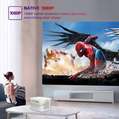 WOWOTO F8Plus DLP DMD 0.33 inch 1920 x 1080 4K 800ANSI RGBB LED Smart Projector(EU Plug) -  by WOWOTO | Online Shopping UK | buy2fix