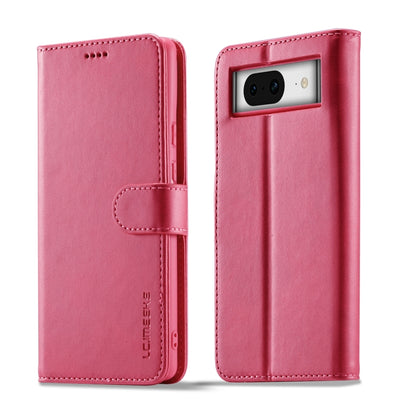 For Google Pixel 8 LC.IMEEKE Calf Texture Horizontal Flip Leather Phone Case(Red) - Google Cases by LC.IMEEKE | Online Shopping UK | buy2fix