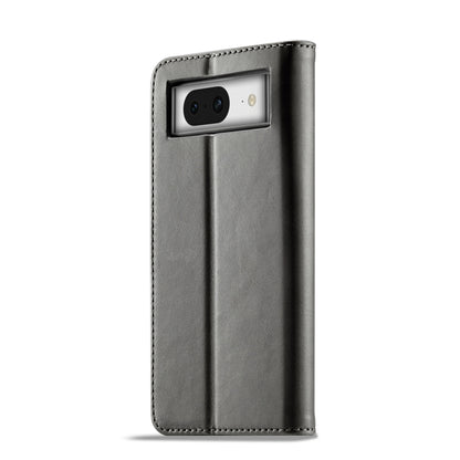 For Google Pixel 7a LC.IMEEKE Calf Texture Horizontal Flip Leather Phone Case(Grey) - Google Cases by LC.IMEEKE | Online Shopping UK | buy2fix