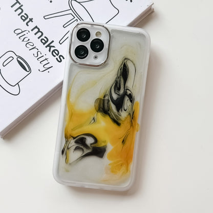 For iPhone 11 Pro Oil Painting Electroplating TPU Phone Case(White) - iPhone 11 Pro Cases by buy2fix | Online Shopping UK | buy2fix