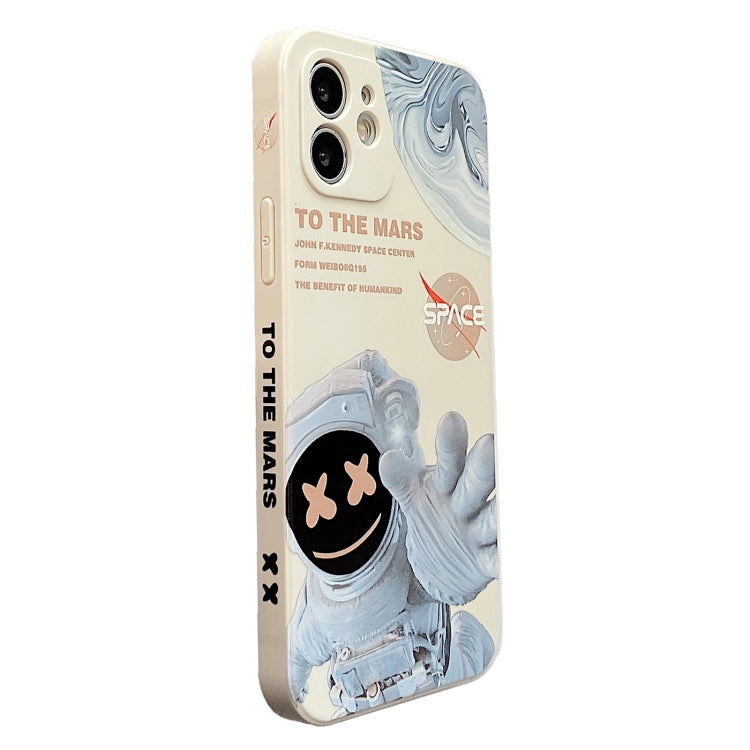For iPhone 6s Martian Astronaut Pattern Shockproof Phone Case(White) - More iPhone Cases by buy2fix | Online Shopping UK | buy2fix