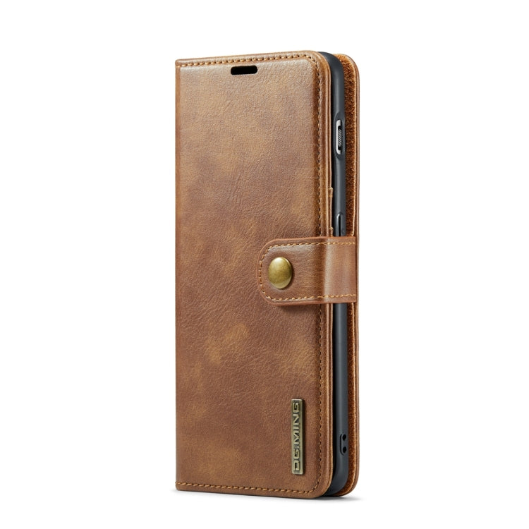 For OnePlus 11 DG.MING Crazy Horse Texture Detachable Magnetic Leather Case(Brown) - OnePlus Cases by DG.MING | Online Shopping UK | buy2fix