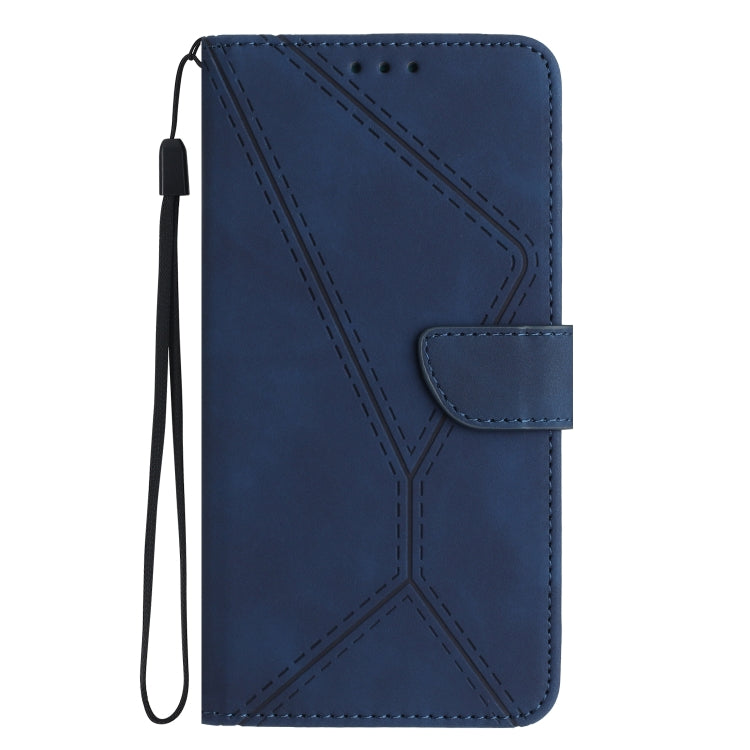 For Xiaomi 13 Stitching Embossed Leather Phone Case(Blue) - 13 Cases by buy2fix | Online Shopping UK | buy2fix