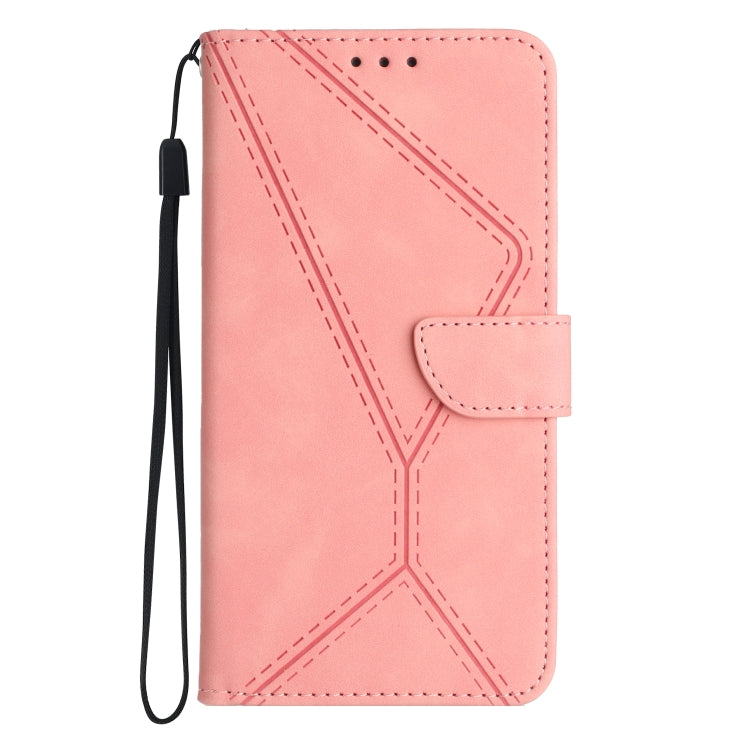 For Xiaomi 13 Lite Stitching Embossed Leather Phone Case(Pink) - 13 Lite Cases by buy2fix | Online Shopping UK | buy2fix
