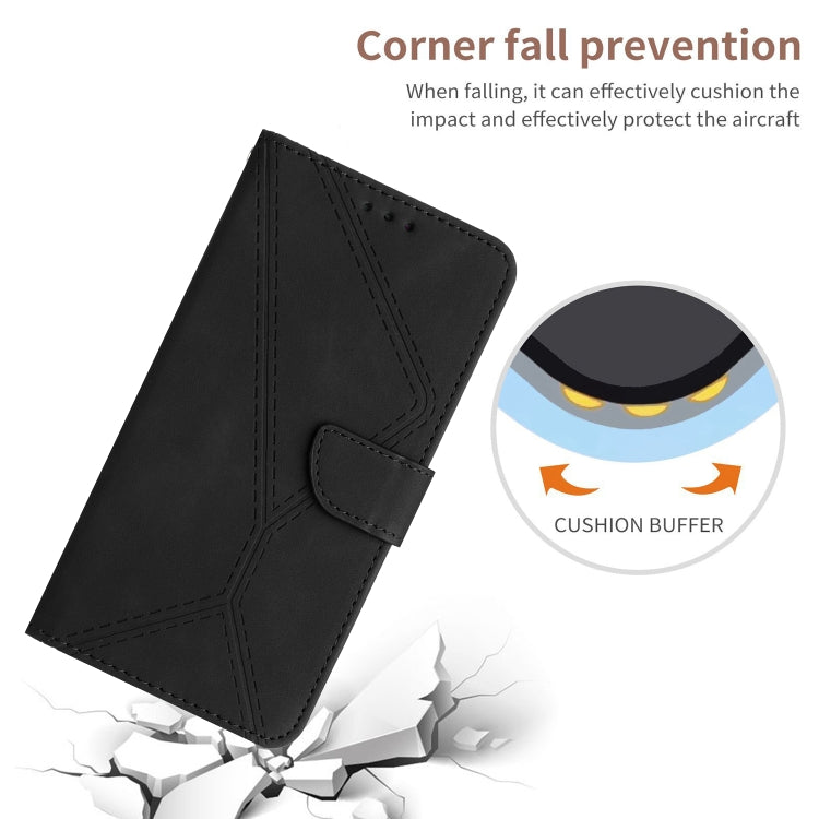 For Xiaomi 13 Lite Stitching Embossed Leather Phone Case(Black) - 13 Lite Cases by buy2fix | Online Shopping UK | buy2fix