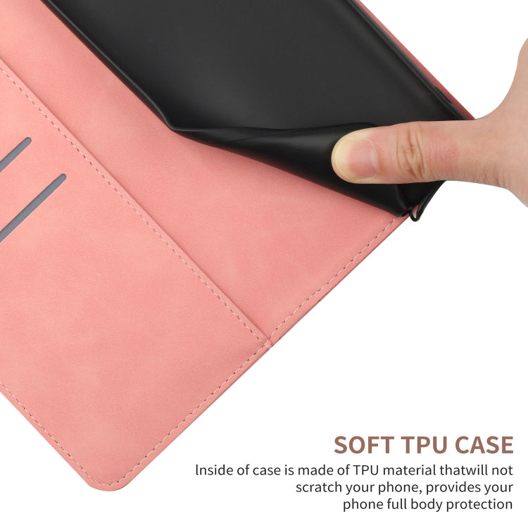 For Xiaomi Redmi 10C Stitching Embossed Leather Phone Case(Pink) - Xiaomi Cases by buy2fix | Online Shopping UK | buy2fix