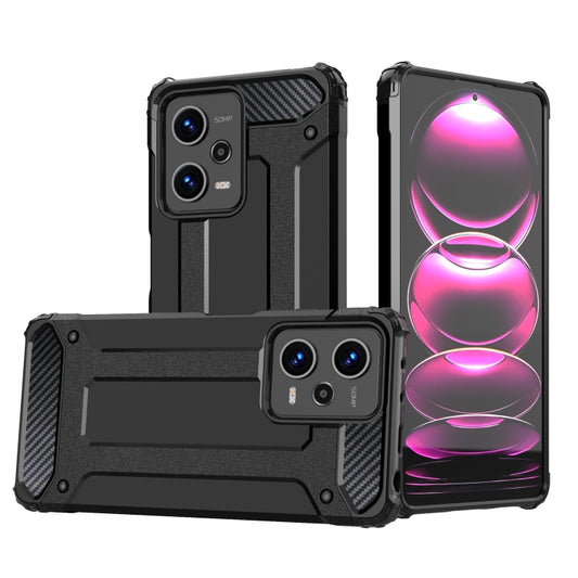 For Xiaomi Redmi Note 12 Pro 5G Speed Magic Armor TPU + PC Combination Phone Case(Black) - Note 12 Pro Cases by buy2fix | Online Shopping UK | buy2fix