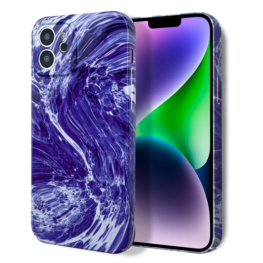 For iPhone 13 mini Marble Pattern Phone Case(Purple White) - iPhone 13 mini Cases by buy2fix | Online Shopping UK | buy2fix