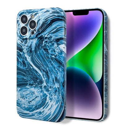 For iPhone XS Max Marble Pattern Phone Case(Navy Blue White) - More iPhone Cases by buy2fix | Online Shopping UK | buy2fix