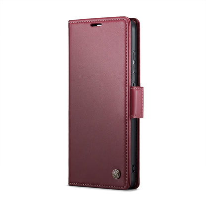 For Samsung Galaxy A52/A52s 5G CaseMe 023 Butterfly Buckle Litchi Texture RFID Anti-theft Leather Phone Case(Wine Red) - Galaxy Phone Cases by CaseMe | Online Shopping UK | buy2fix