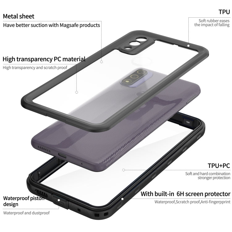 For Motorola Moto G Pure 2021 RedPepper IP68 Life Waterproof Phone Case(Black) - Motorola Cases by RedPepper | Online Shopping UK | buy2fix