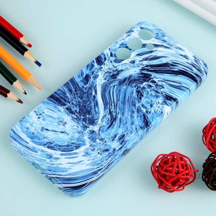 For Samsung Galaxy A14 Marble Pattern Phone Case(Navy Blue White) - Galaxy Phone Cases by buy2fix | Online Shopping UK | buy2fix