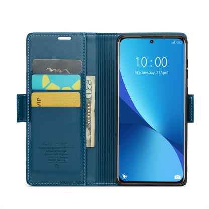 For Xiaomi 12 / 12X / 12S CaseMe 023 Butterfly Buckle Litchi Texture RFID Anti-theft Leather Phone Case(Blue) - 12 Cases by CaseMe | Online Shopping UK | buy2fix