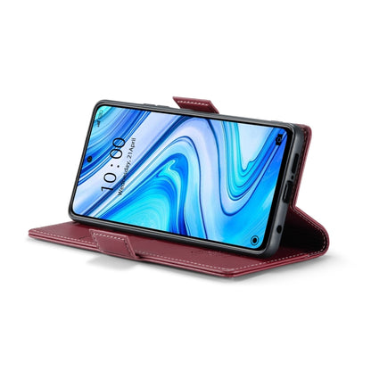 For Xiaomi Redmi Note 9S/Note 9 Pro/Note 9 Pro Max CaseMe 023 Butterfly Buckle Litchi Texture RFID Anti-theft Leather Phone Case(Wine Red) - Xiaomi Cases by CaseMe | Online Shopping UK | buy2fix