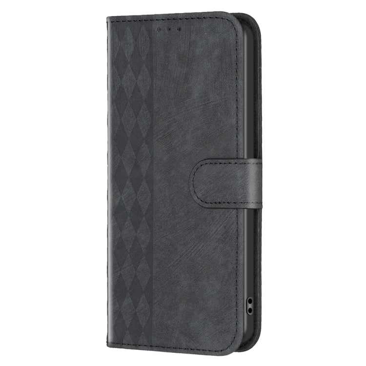 For Xiaomi 12T / 12T Pro Plaid Embossed Leather Phone Case(Black) - Xiaomi Cases by buy2fix | Online Shopping UK | buy2fix