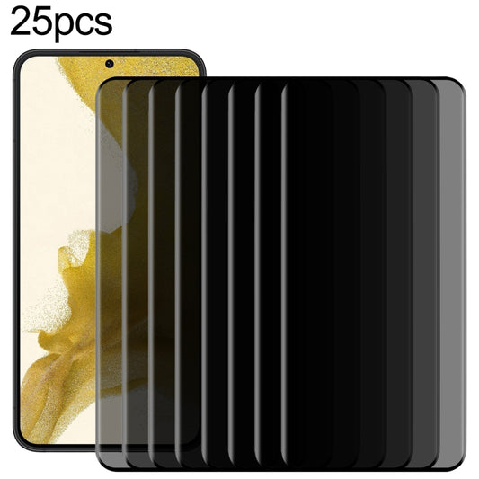 For Samsung Galaxy S22+ 5G 25pcs 3D Curved Edge Privacy Tempered Glass Film - Galaxy S22+ 5G Tempered Glass by buy2fix | Online Shopping UK | buy2fix