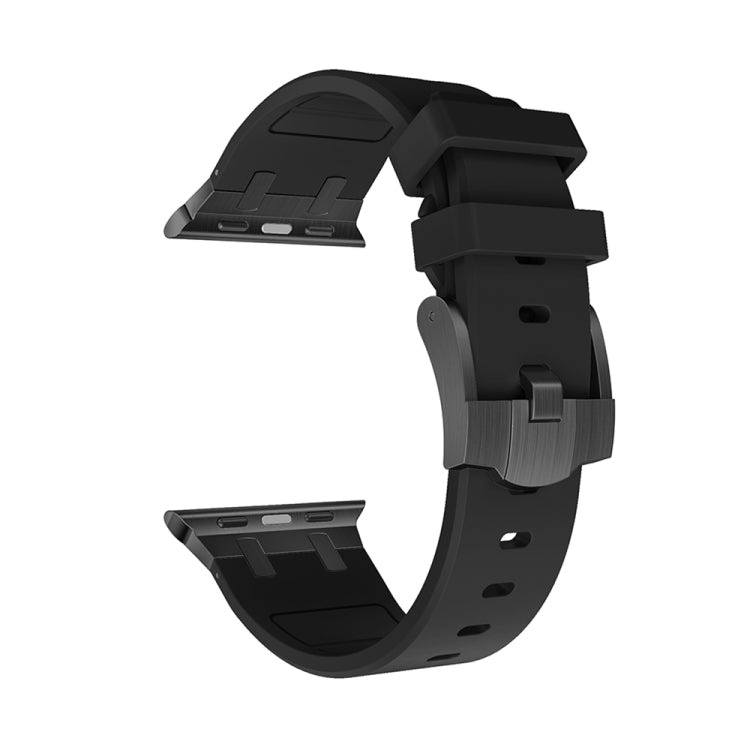 AP Silicone Watch Band For Apple Watch 6 44mm(Black Black) - Watch Bands by buy2fix | Online Shopping UK | buy2fix