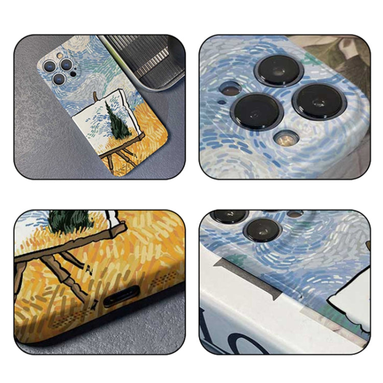 For iPhone 8 Plus / 7 Plus Precise Hole Oil Painting Pattern PC Phone Case(Landscape Painting) - More iPhone Cases by buy2fix | Online Shopping UK | buy2fix