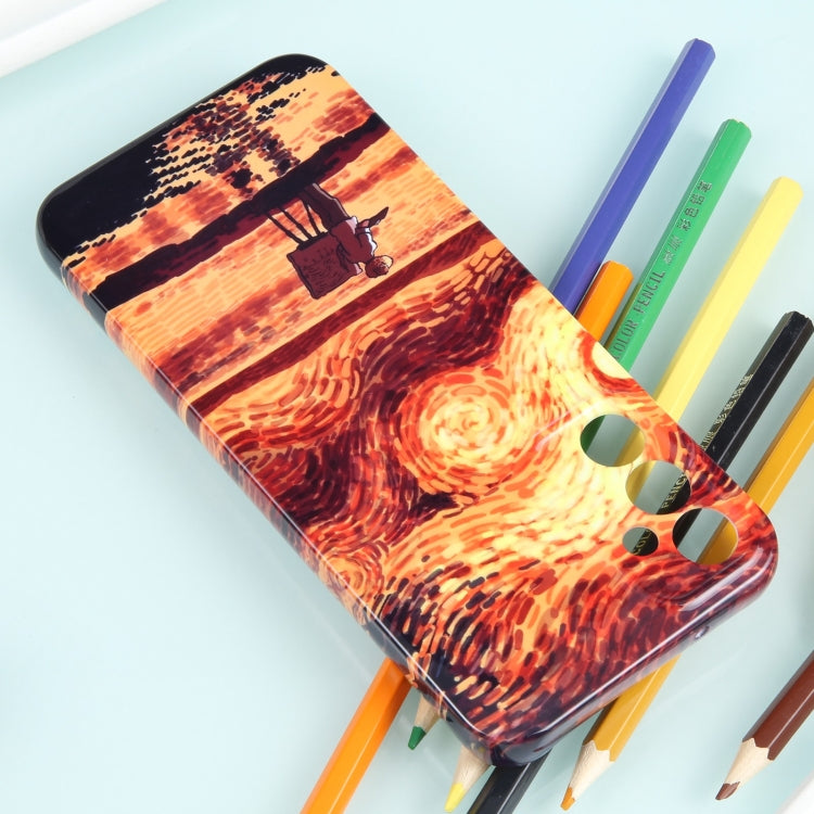 For Samsung Galaxy S23 5G Precise Hole Oil Painting Pattern PC Phone Case(Sunset) - Galaxy S23 5G Cases by buy2fix | Online Shopping UK | buy2fix