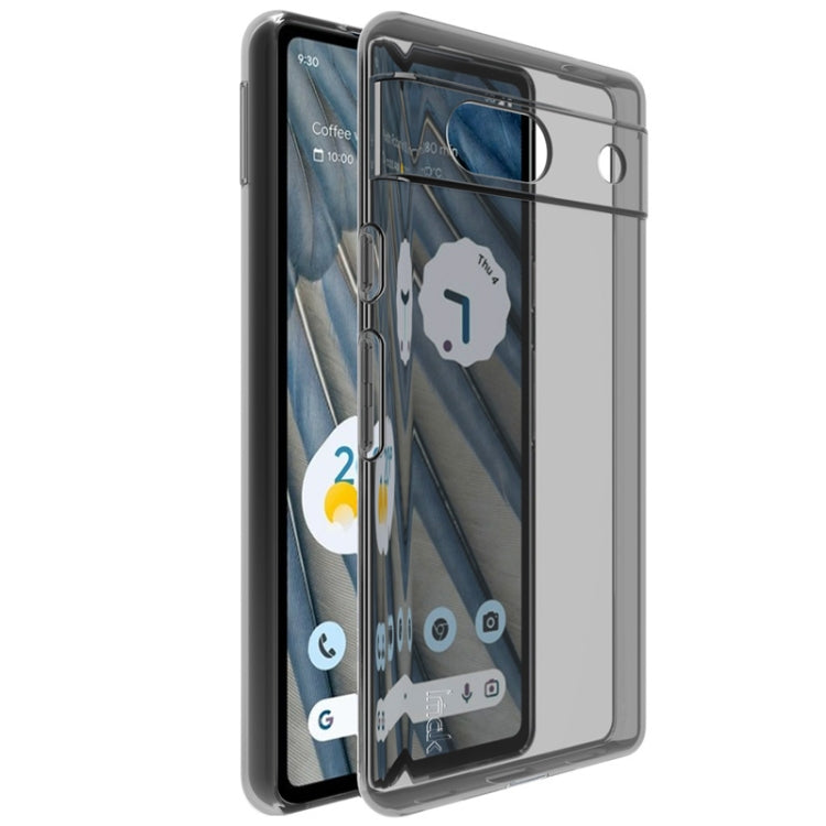 For Google Pixel 7a IMAK UX-5 Series Transparent Shockproof TPU Protective Phone Case(Transparent Black) - Google Cases by imak | Online Shopping UK | buy2fix