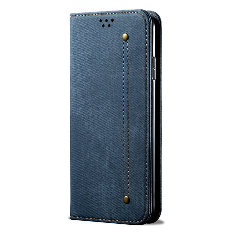 For Xiaomi Redmi Note 12 Turbo / Poco F5 Denim Texture Casual Style Flip Leather Phone Case(Blue) - Xiaomi Cases by buy2fix | Online Shopping UK | buy2fix
