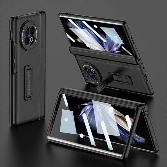 For vivo X Fold2 GKK Integrated Fold Hinge Full Coverage Phone Case with Holder(Black) - vivo Cases by GKK | Online Shopping UK | buy2fix