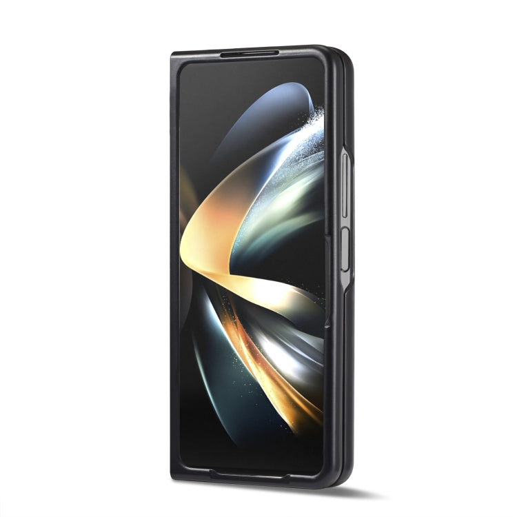 For Samsung Galaxy Z Fold5 LC.IMEEKE Carbon Fiber PU + TPU Horizontal Flip Leather Phone Case(Vertical Black) - Galaxy Z Fold5 Cases by LC.IMEEKE | Online Shopping UK | buy2fix