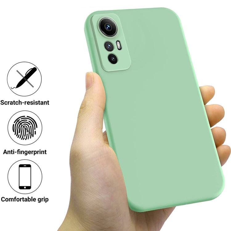 For Xiaomi Redmi Note 12S 4G Pure Color Liquid Silicone Shockproof Phone Case(Green) - Xiaomi Cases by buy2fix | Online Shopping UK | buy2fix