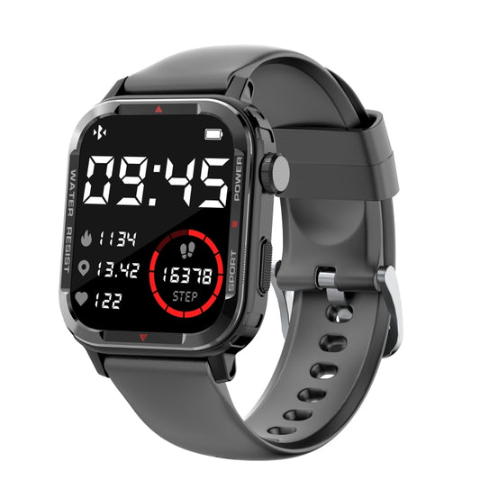 G96 1.85 inch HD Square Screen Rugged Smart Watch Support Bluetooth Calling/Heart Rate Monitoring/Blood Oxygen Monitoring(Black) - Smart Watches by buy2fix | Online Shopping UK | buy2fix