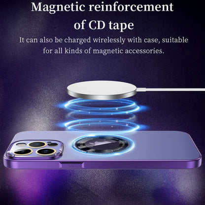 For iPhone 14 Pro Max CD Texture MagSafe Magnetic Phone Case(Dark Purple) - iPhone 14 Pro Max Cases by buy2fix | Online Shopping UK | buy2fix