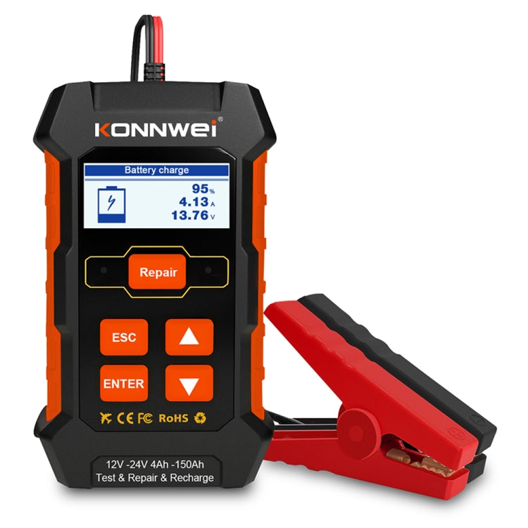 KONNWEI KW520 12V / 24V 3 in 1 Car Battery Tester with Detection & Repair & Charging Function(UK Plug) - Code Readers & Scan Tools by KONNWEI | Online Shopping UK | buy2fix