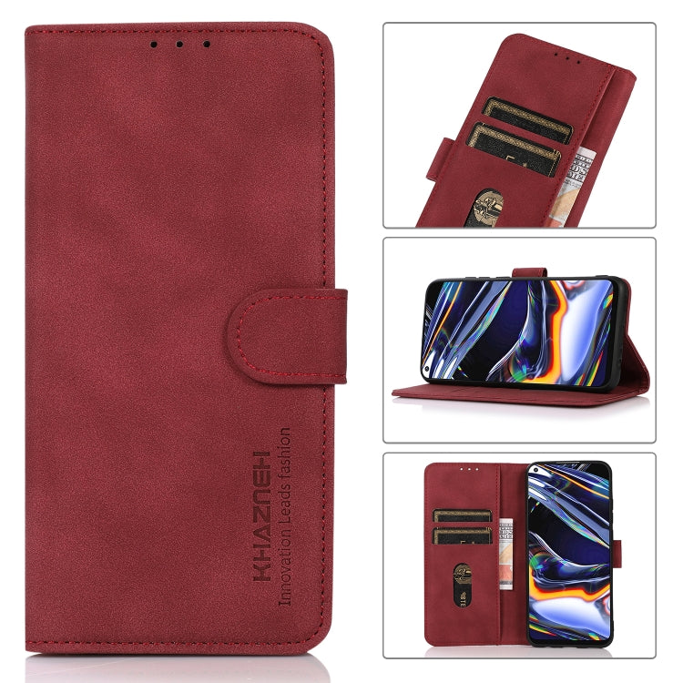 For iPhone 15 Pro KHAZNEH Matte Texture Leather Phone Case(Red) - iPhone 15 Pro Cases by buy2fix | Online Shopping UK | buy2fix
