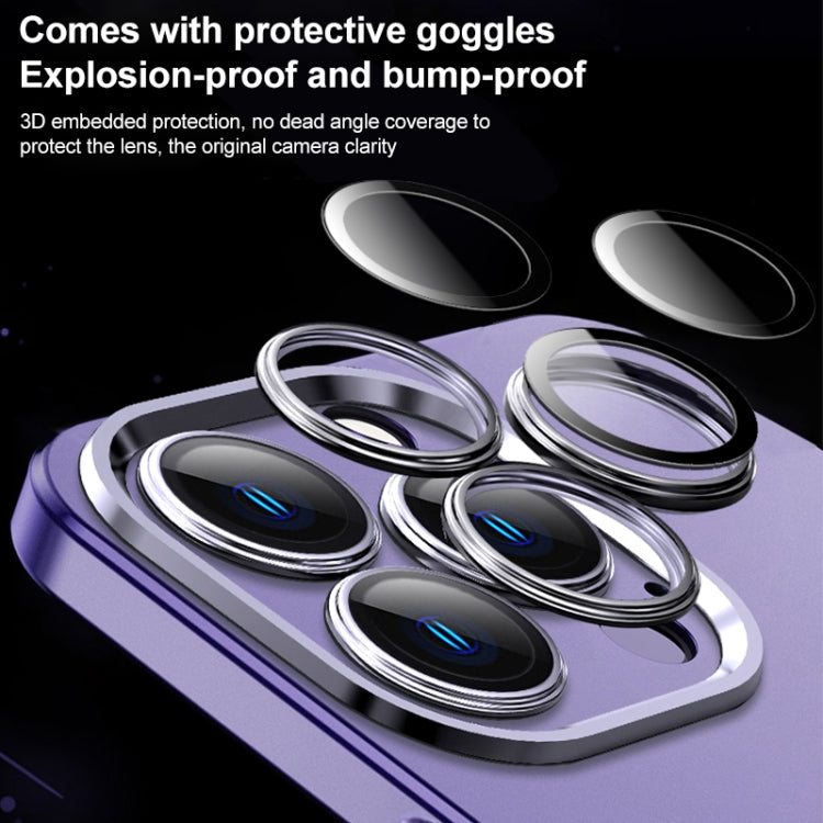 For iPhone 14 Pro Frosted Metal Material Phone Case with Lens Protection(Grey) - iPhone 14 Pro Cases by buy2fix | Online Shopping UK | buy2fix