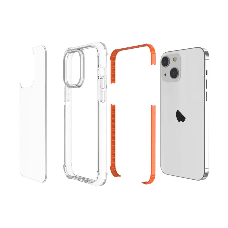 For iPhone 15 Four-corner Shockproof TPU + Acrylic Phone Case(Orange) - iPhone 15 Cases by buy2fix | Online Shopping UK | buy2fix