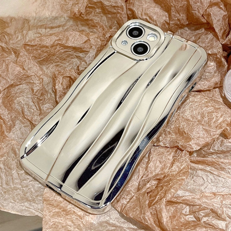 For iPhone 14 Pro Electroplating Water Ripple TPU Phone Case(Silver) - iPhone 14 Pro Cases by buy2fix | Online Shopping UK | buy2fix