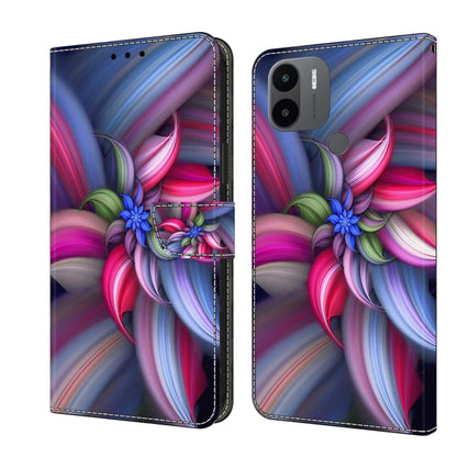 For Xiaomi Redmi A1+ / A2 / A2+ Crystal 3D Shockproof Protective Leather Phone Case(Colorful Flower) - Xiaomi Cases by buy2fix | Online Shopping UK | buy2fix