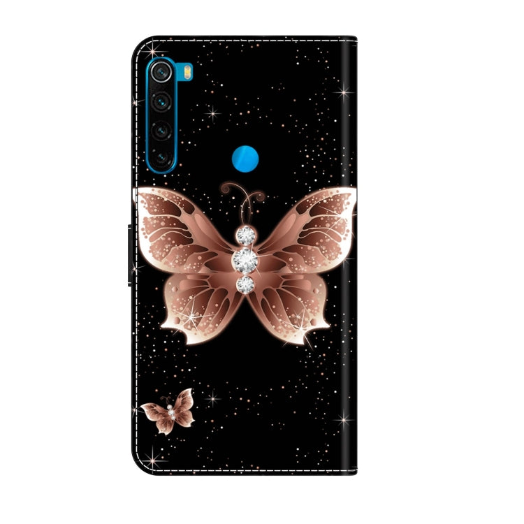 For Xiaomi Redmi Note 8 Crystal 3D Shockproof Protective Leather Phone Case(Pink Diamond Butterfly) - Xiaomi Cases by buy2fix | Online Shopping UK | buy2fix