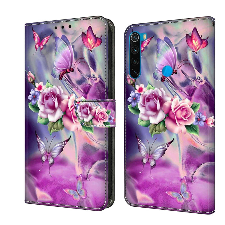 For Xiaomi Redmi Note 8 Crystal 3D Shockproof Protective Leather Phone Case(Butterfly) - Xiaomi Cases by buy2fix | Online Shopping UK | buy2fix